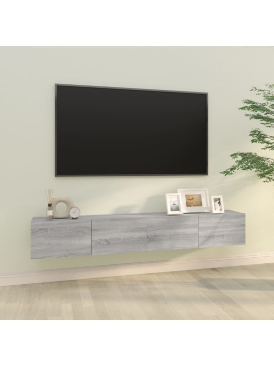Nástěnné TV skříňky 2 ks šedé sonoma 100 x 30 x 30 cm kompozit