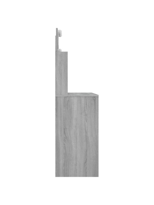Toaletní stolek s LED šedý sonoma 96 x 40 x 142 cm