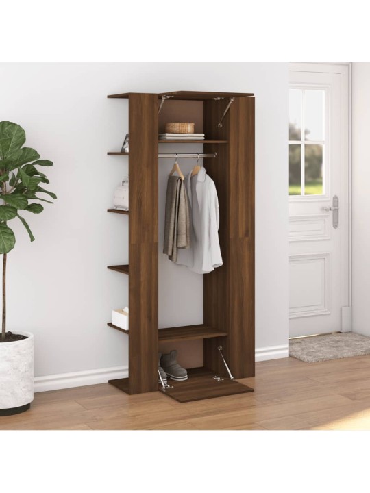 Skříň do předsíně hnědý dub 97,5x37x99 cm kompozitní dřevo