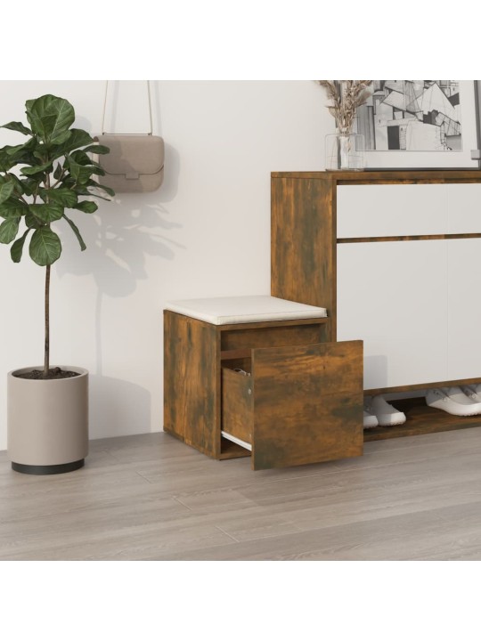 Úložný box se zásuvkou kouřový dub 40,5 x 40 x 40 cm kompozit