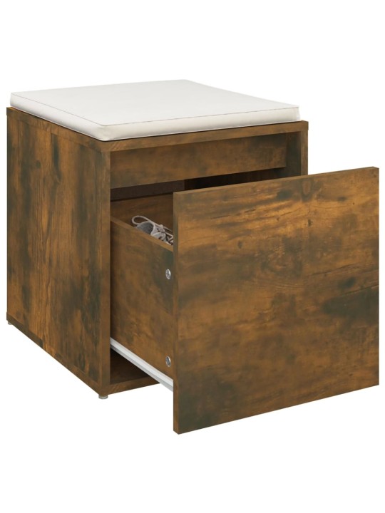 Úložný box se zásuvkou kouřový dub 40,5 x 40 x 40 cm kompozit