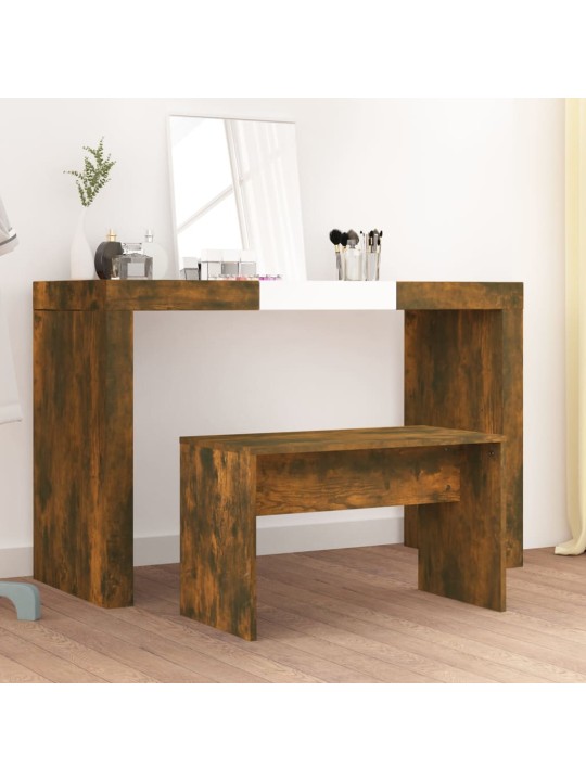 Stolička k toaletnímu stolku kouřový dub 70x35x45 cm kompozit