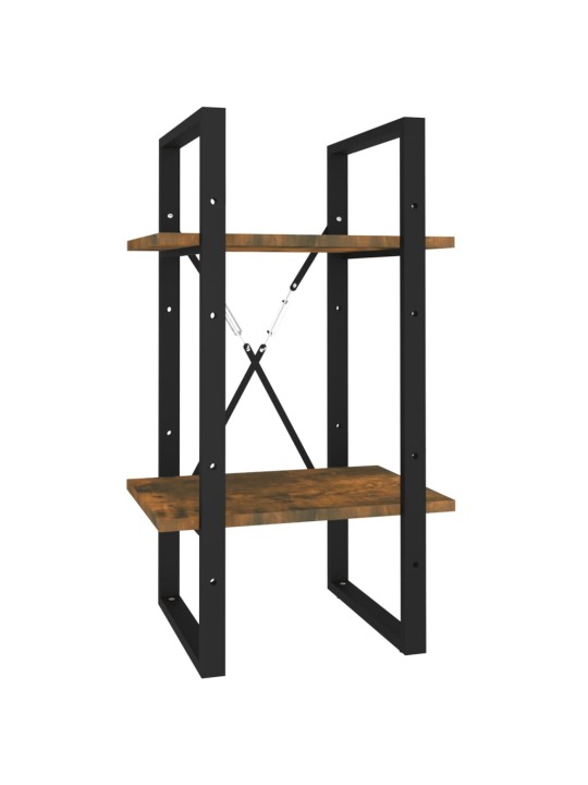 Knihovna se 2 policemi kouřový dub 40x30x70 cm kompozitní dřevo