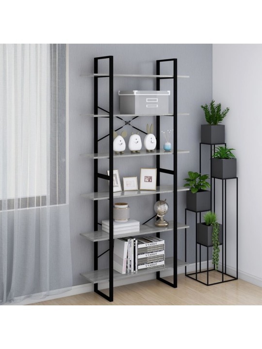 Vysoký regál šedý sonoma 100 x 30 x 210 cm kompozitní dřevo