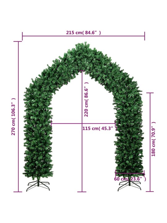 Vánoční oblouk zelený 270 cm