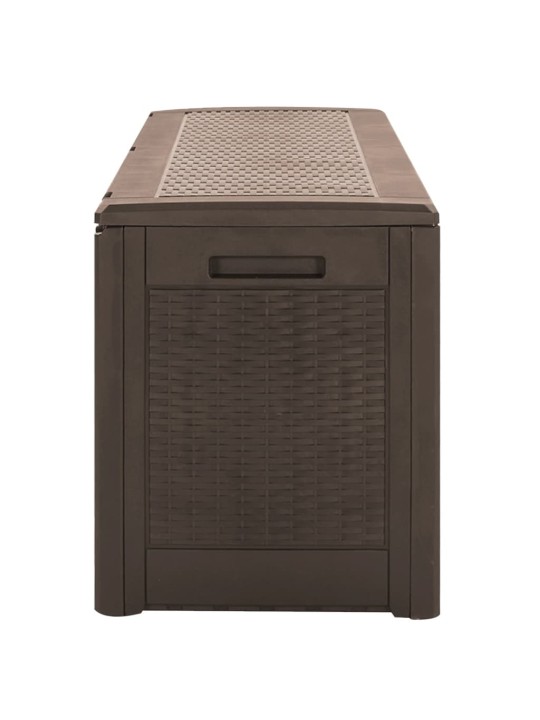Zahradní úložný box hnědý 119 x 48 x 60 cm polypropylen