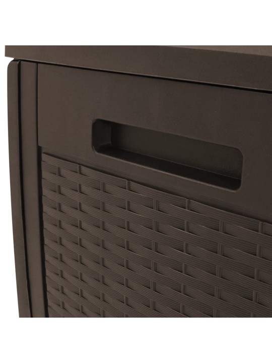 Zahradní úložný box hnědý 119 x 48 x 60 cm polypropylen