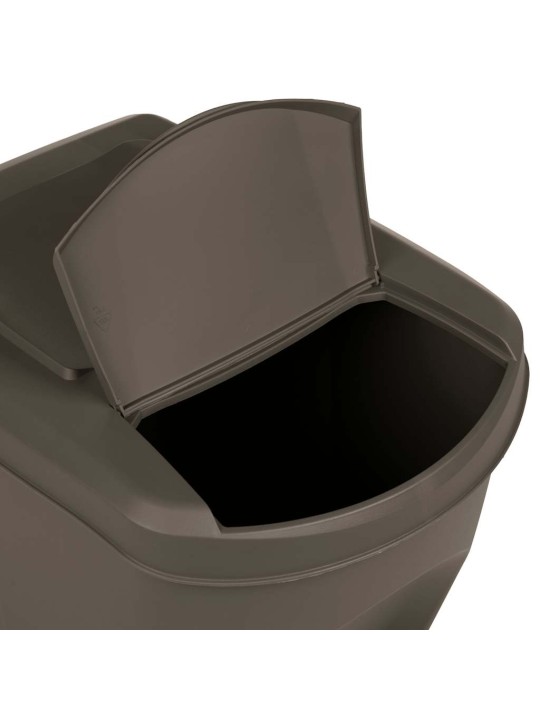 Stohovatelné koše na odpadky 3 ks šedé 75 l polypropylen