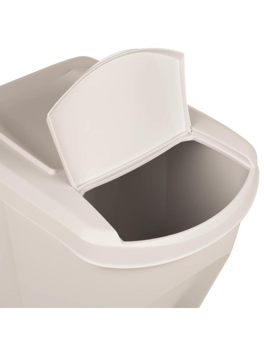 Stohovatelné koše na odpadky 3 ks bílé 75 l polypropylen