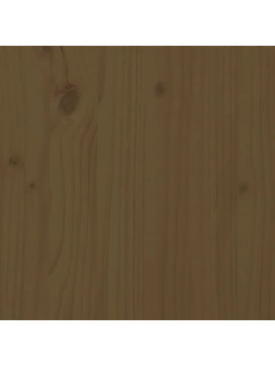 Set toaletního stolku se zrcadlem medově hnědý masivní borovice