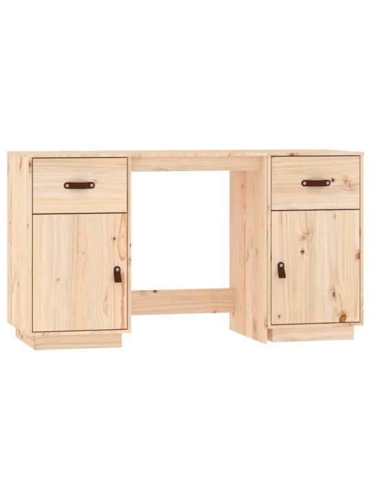 Psací stůl se skříňkami 135 x 50 x 75 cm masivní borové dřevo