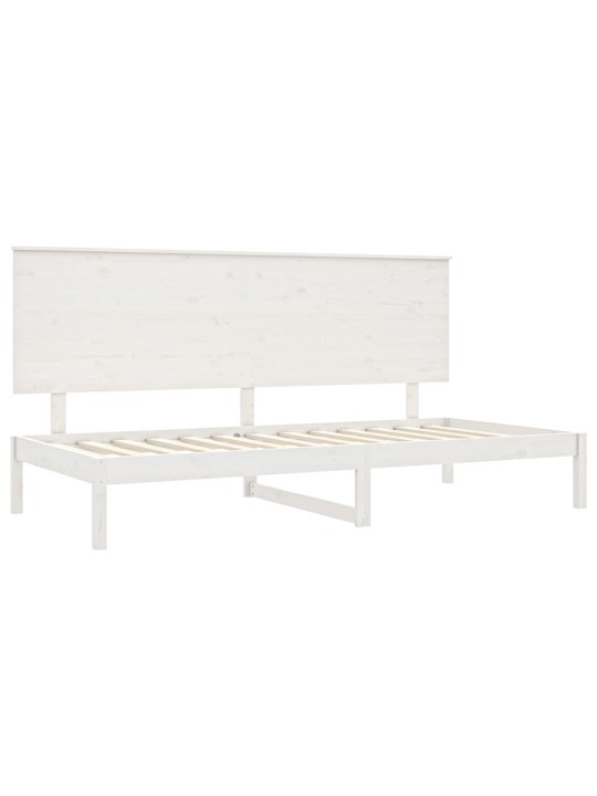 Válenda bez matrace bílá 90 x 200 cm masivní borovice