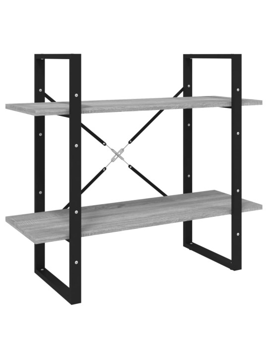 Knihovna s 5 policemi šedá sonoma 80x30x175 cm kompozitní dřevo