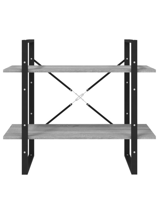 Knihovna s 5 policemi šedá sonoma 80x30x175 cm kompozitní dřevo