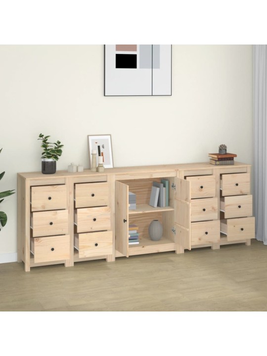Příborník 230x35x80 cm masivní borové dřevo
