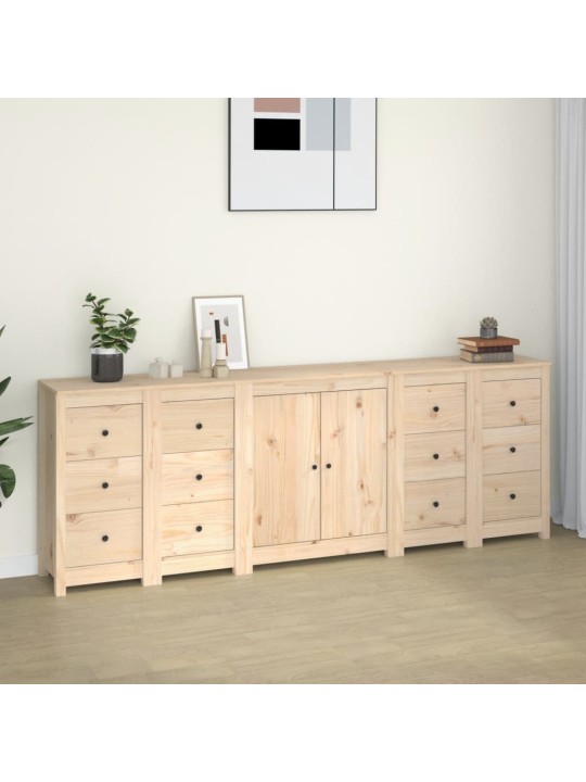 Příborník 230x35x80 cm masivní borové dřevo