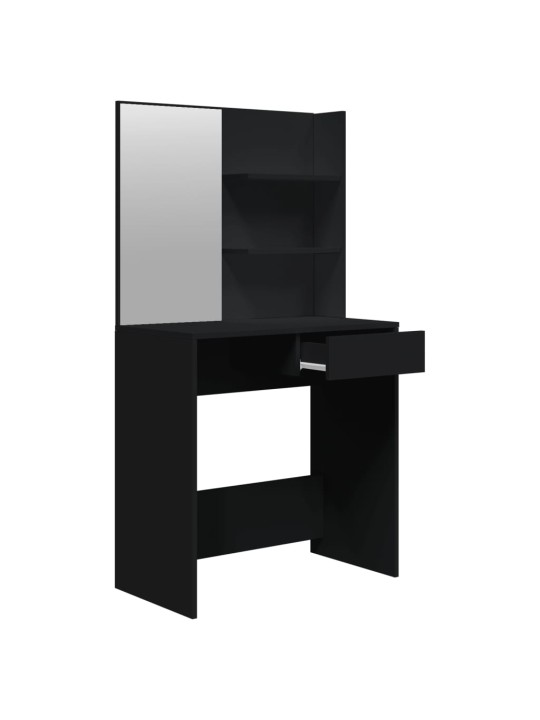 Set toaletního stolku černý 74,5 x 40 x 141 cm