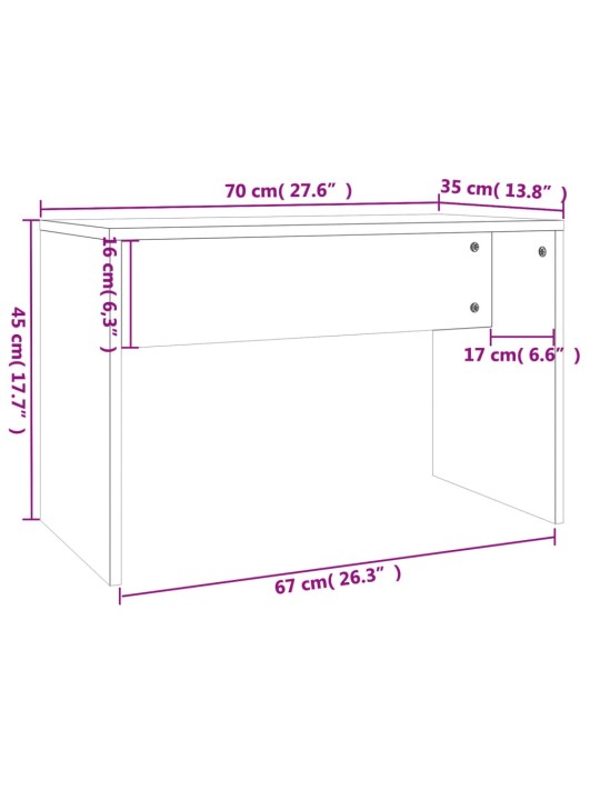 Set toaletního stolku černý 74,5 x 40 x 141 cm