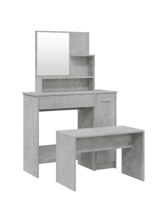 Toaletní stolek sada betonově šedý 86,5 x 35 x 136 cm