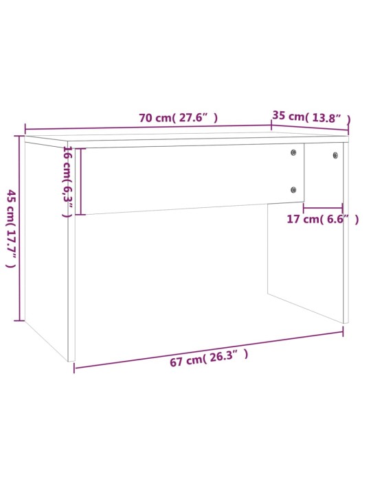 Toaletní stolek sada bílý s vysokým leskem 86,5 x 35 x 136 cm