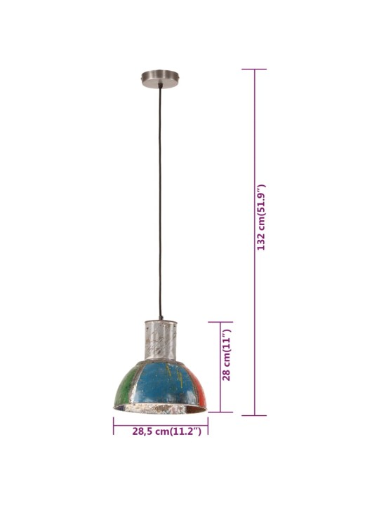 Industriální závěsná lampa 25 w vícebarevná kulatá 28,5 cm e27