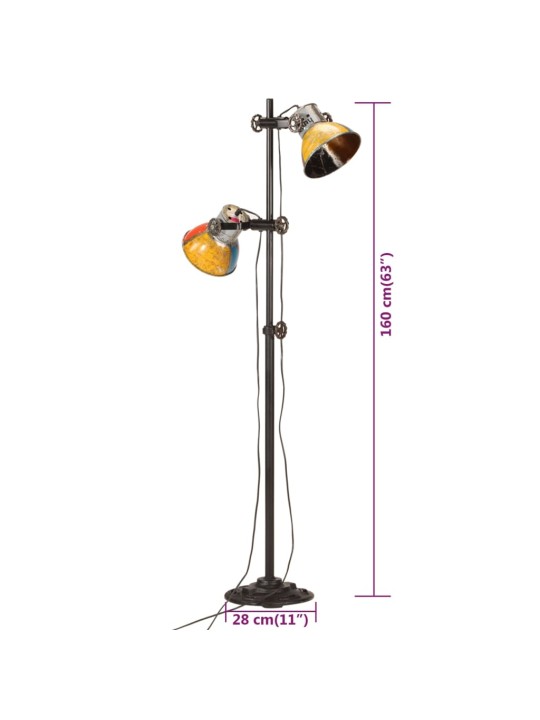 Stojací lampa se 2 stínidly vícebarevná E27