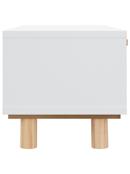 Konferenční stolek bílý 80x40x30 cm kompozitní a borové dřevo