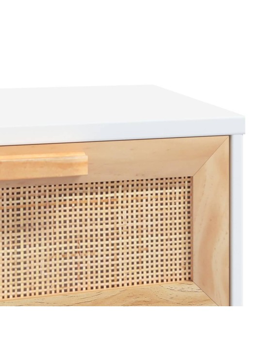Konferenční stolek bílý 80x40x30 cm kompozitní a borové dřevo