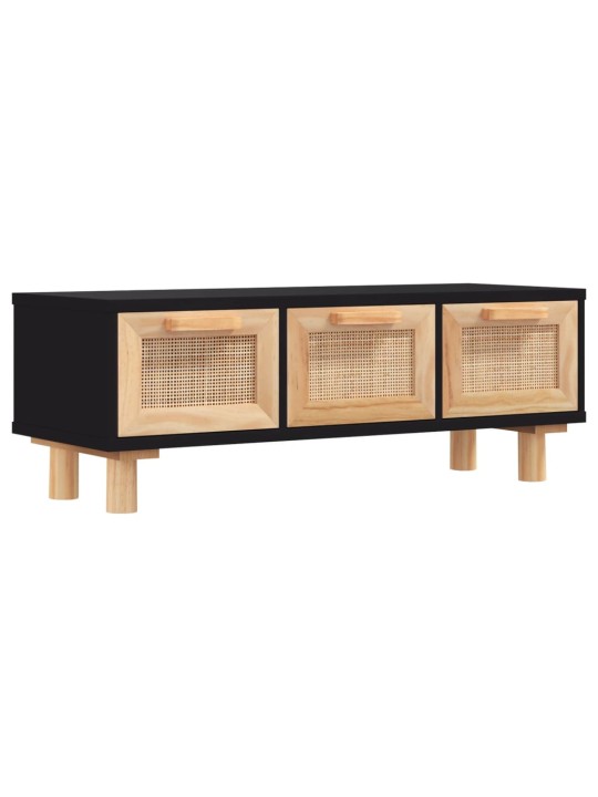 Konferenční stolek černý 80x40x30 cm kompozitní a borové dřevo