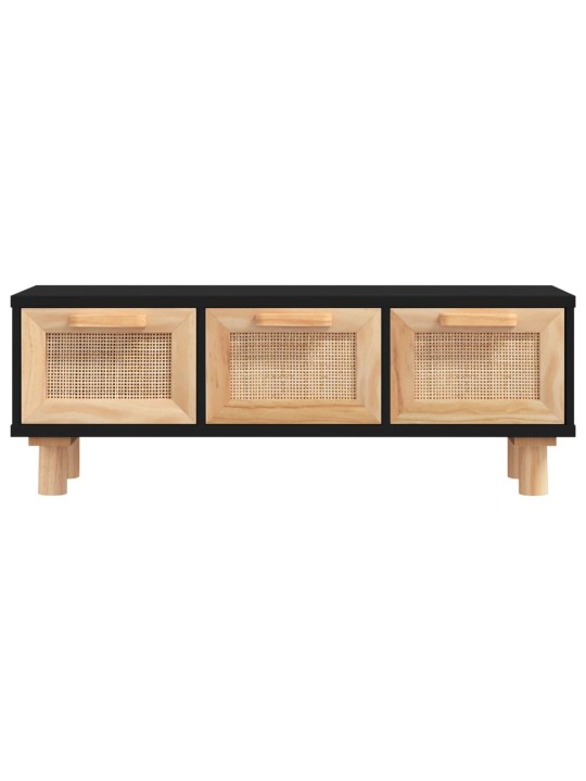 Konferenční stolek černý 80x40x30 cm kompozitní a borové dřevo