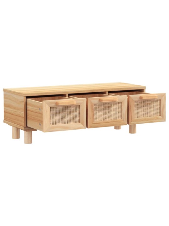 Konferenční stolek hnědý 80x40x30 cm kompozitní a borové dřevo