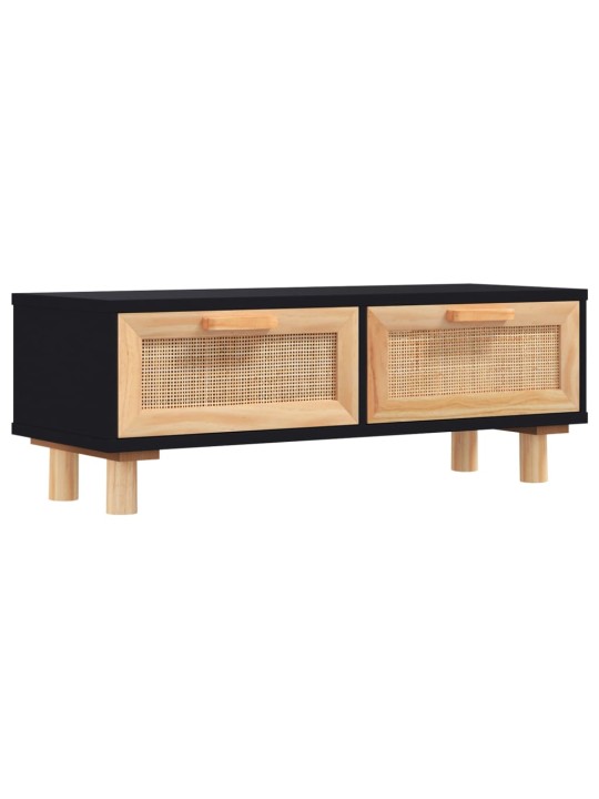 Konferenční stolek černý 80x40x30 cm kompozitní a borové dřevo