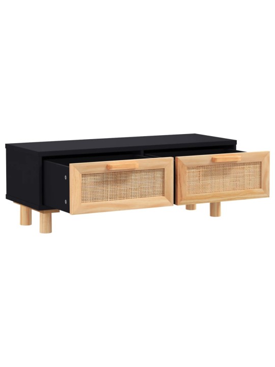 Konferenční stolek černý 80x40x30 cm kompozitní a borové dřevo