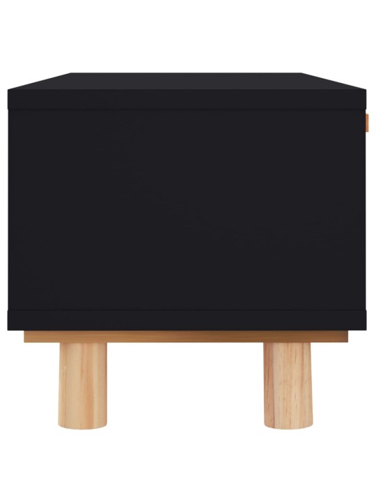 Konferenční stolek černý 80x40x30 cm kompozitní a borové dřevo