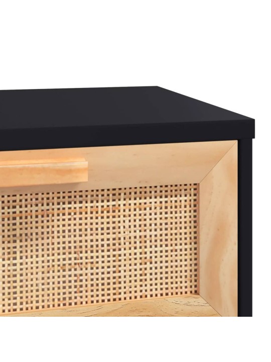 Konferenční stolek černý 80x40x30 cm kompozitní a borové dřevo
