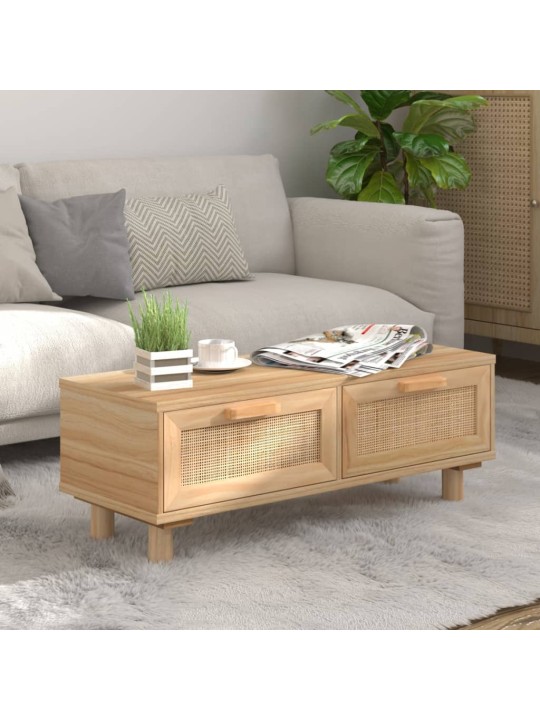 Konferenční stolek hnědý 80x40x30 cm kompozitní a borové dřevo