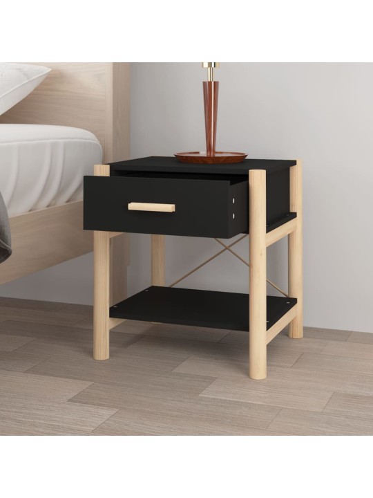 Noční stolky 2 ks černá 42 x 38 x 45 cm kompozitní dřevo