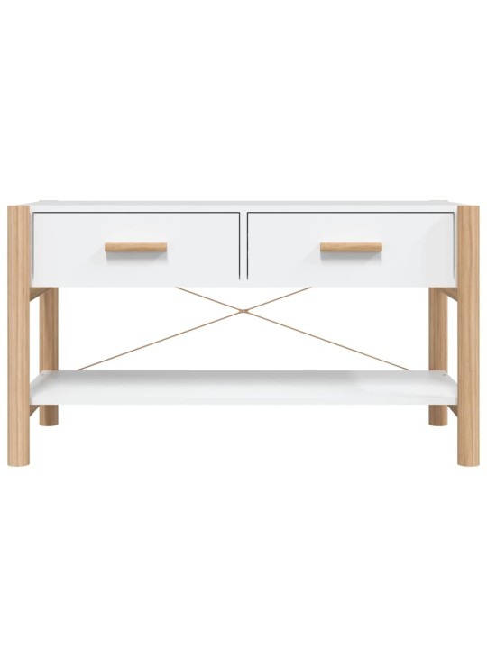 TV stolek bílý 82 x 38 x 45 cm kompozitní dřevo