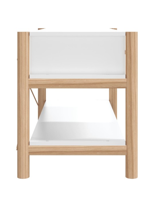 TV stolek bílý 82 x 38 x 45 cm kompozitní dřevo
