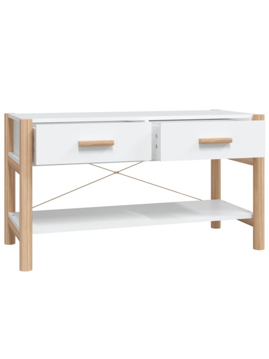 TV stolek bílý 82 x 38 x 45 cm kompozitní dřevo