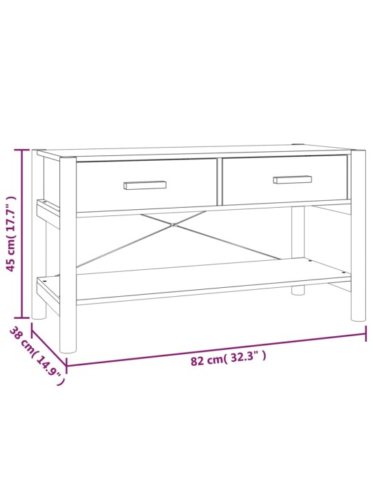 TV stolek bílý 82 x 38 x 45 cm kompozitní dřevo
