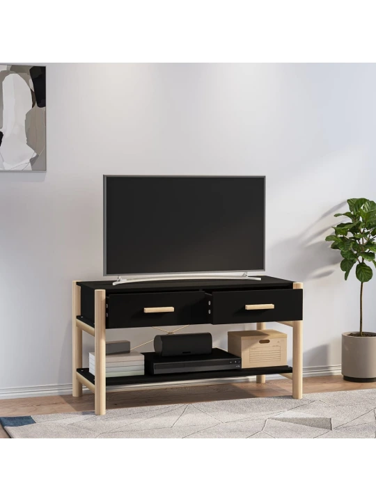 Tv skříňka černá 82x38x45 cm kompozitní dřevo