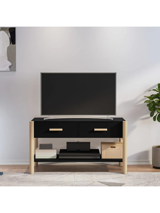Tv skříňka černá 82x38x45 cm kompozitní dřevo