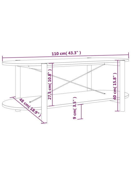 Konferenční stolek 110 x 48 x 40 cm kompozitní dřevo