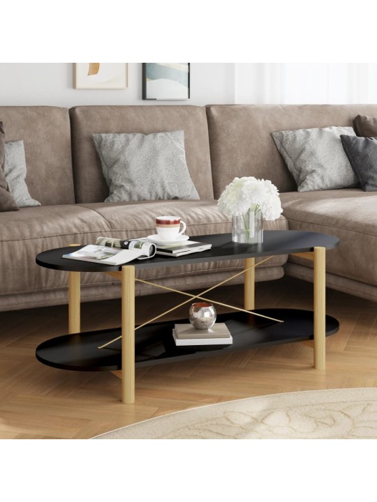 Konferenční stolek černý 110 x 48 x 40 cm kompozitní dřevo