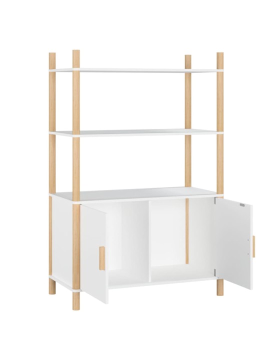 Skříň highboard bílá 80x40x121 cm kompozitní dřevo