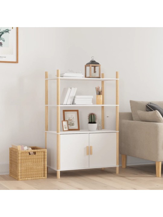 Skříň highboard bílá 80x40x121 cm kompozitní dřevo
