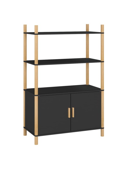 Skříň highboard černá 80x40x121 cm ompozitní dřevo