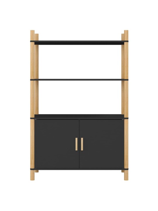 Skříň highboard černá 80x40x121 cm ompozitní dřevo