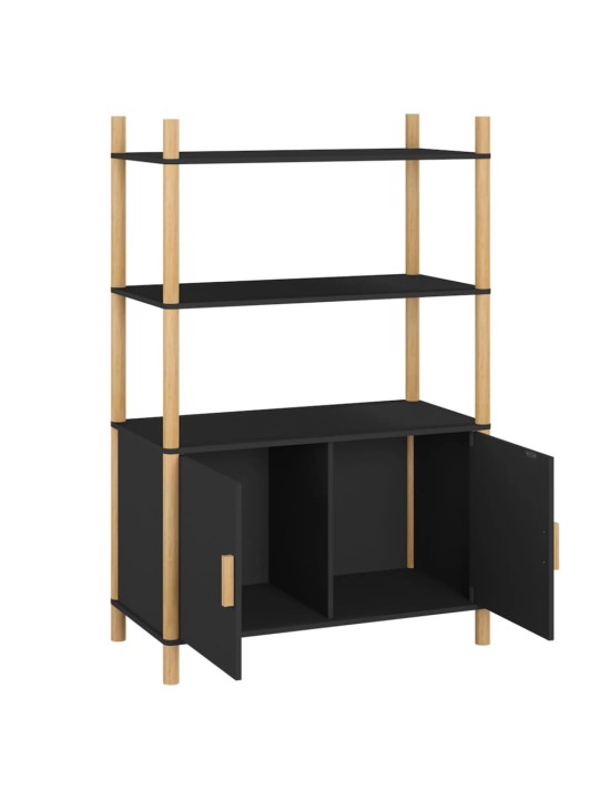 Skříň highboard černá 80x40x121 cm ompozitní dřevo